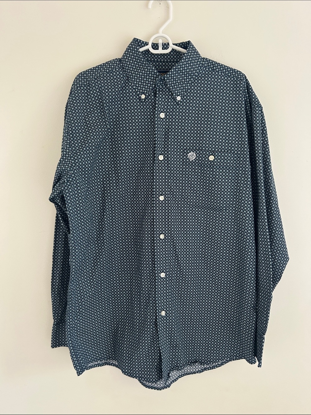 Wrangler George Straight Long Sleeve Button Down One Pocket Shirt